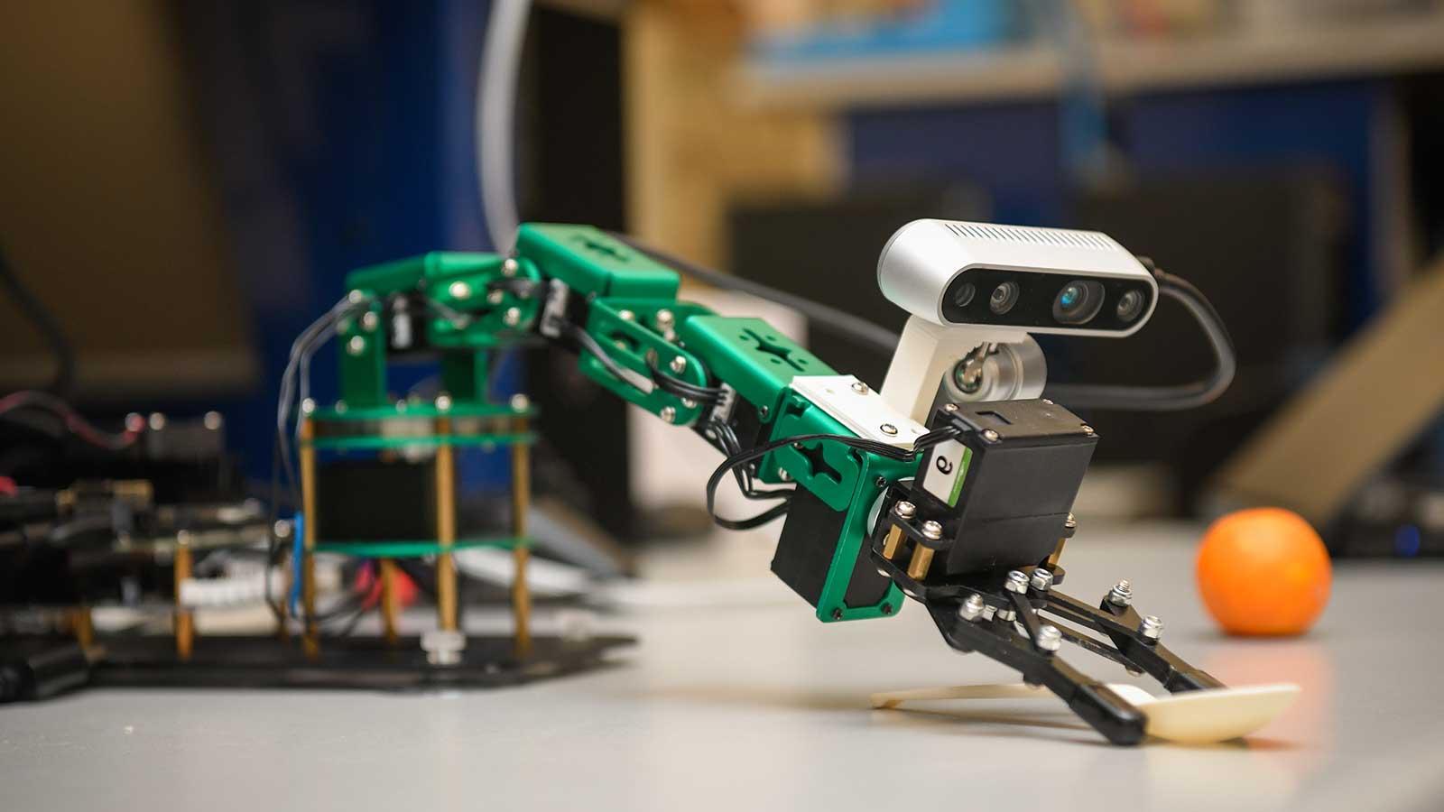 A robot students have built